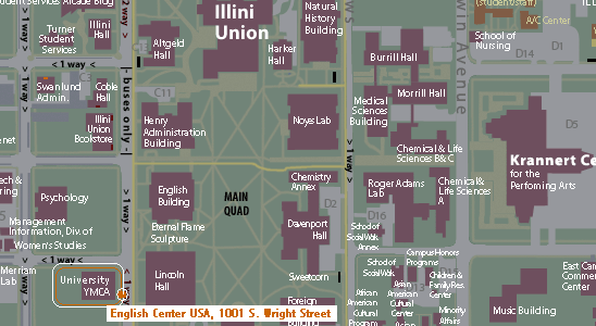 Map of English Center USA